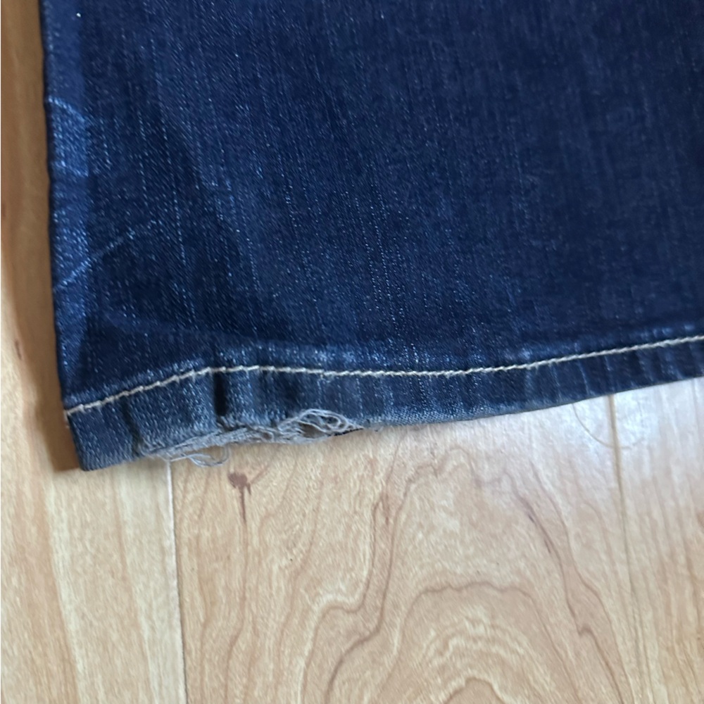 MEK DNM Dark Blue Denim Pants Embellished Pockets St Petersburg Boot Cut 32x34 - Picture 9 of 14